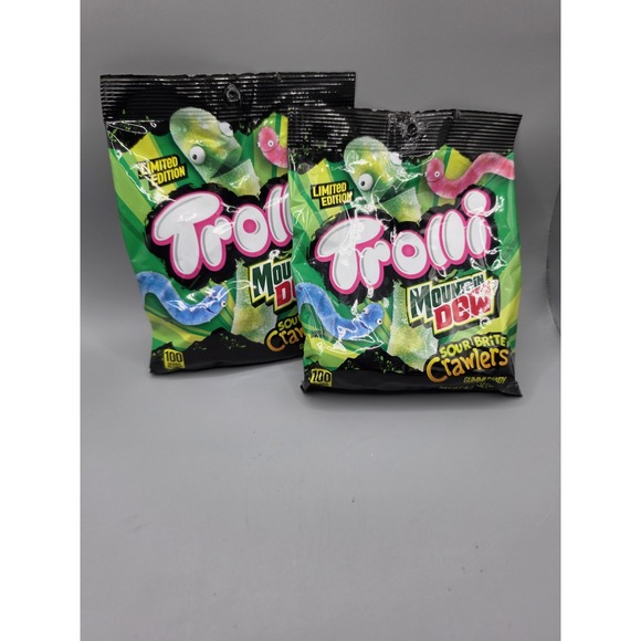 Trolli Other - Trolli Mountain Dew Sour Brite Crawlers 2 pack 4.25oz Bags Fresh